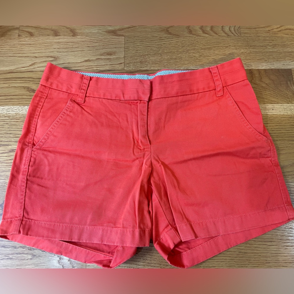 J. Crew Classic Chino Short Size 6 Orange GUC